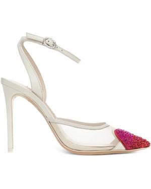 Sophia Webster Crystal-Embellished Mesh Pumps - White