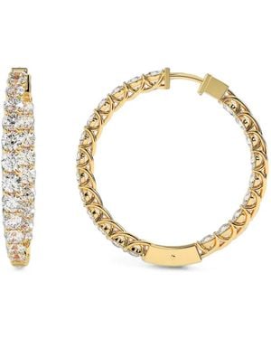 Diamond Essentials Lucida Diamond Hoop Earrings - Metallic