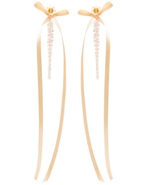 Simone Rocha Oorbellen Met Strik - Wit