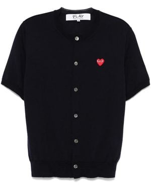 COMME DES GARÇONS PLAY Heart-Patch Cardigan - Black