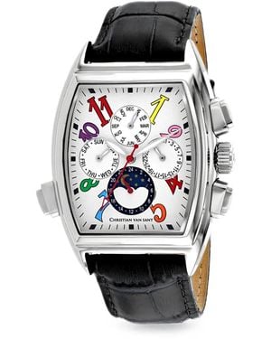 Christian Van Sant Grandeur 45Mm Watch - Black