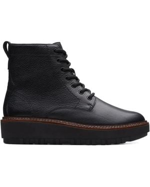 Clarks Bottines Orianna À Lacets - Noir