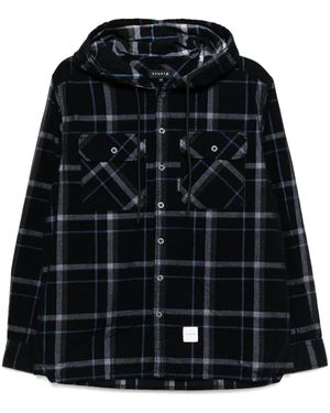 SPORT b. by agnès b. コーデュロイ フーデッド シャツ - ブラック