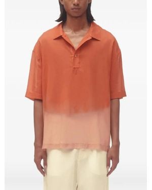 Commas Poloshirt Met Korte Mouwen - Oranje