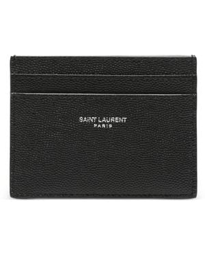 Saint Laurent Grain-leather card holder - Schwarz