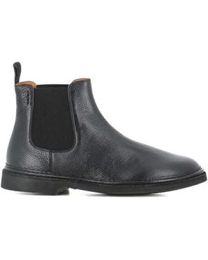 Alexander Hotto Elastic-Panel Leather Chelsea Boots - Black