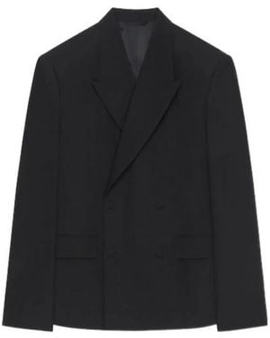 Givenchy Peak-Lapel Double-Breasted Blazer - Black