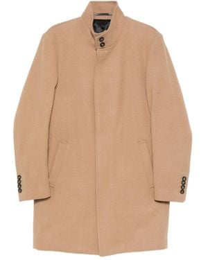 KARL LAGERFELD Single-Breasted Coat - Natural