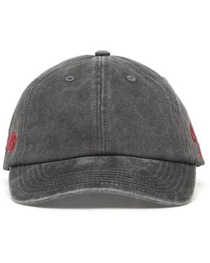 Pleasures Scrawl Embroidered Cap - Grey