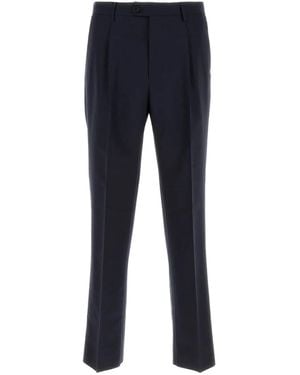 Etro Pleated Wool Pants - Blue