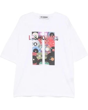 Les Hommes T-Shirt À Imprimé Graphique - Blanc