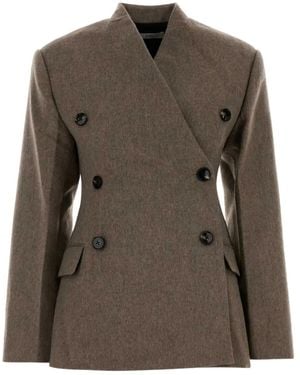 Co. Double-Breasted Jacket - Brown
