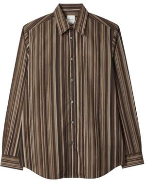 Paul Smith Painted Signature Stripe Shirt - Brown
