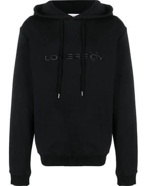 Charles Jeffrey Logo-Embroidered Hoodie - Black