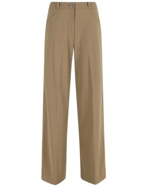Rrd Button Trousers - Natural