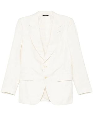 Tom Ford Side-Strap Single-Breasted Suit - White