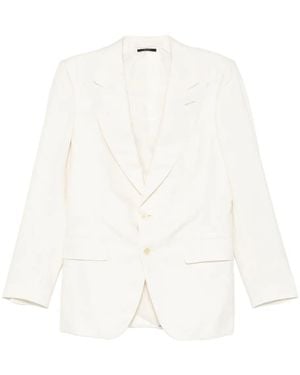 Tom Ford Side-Strap Single-Breasted Suit - White