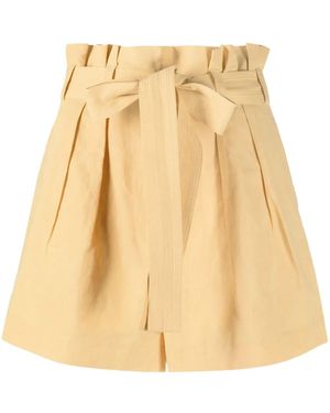 Ulla Johnson Belted-Waist Shorts - Natural