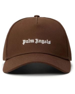 Palm Angels Embroidered-Logo Baseball Cap - Brown
