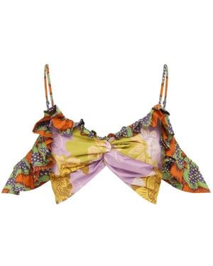 ALÉMAIS Arnie Ruffled Top - Orange