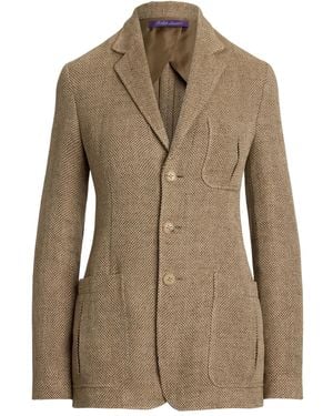 Ralph Lauren Herringbone-Textured Blazer - Brown