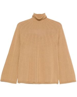 Max Mara Ribbed turtleneck sweater - Natur