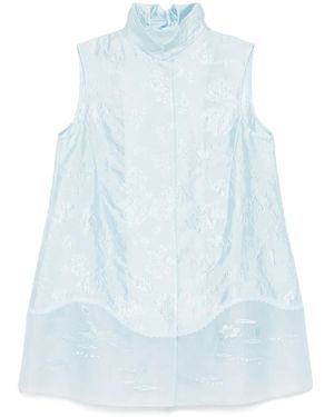 Shiatzy Chen Chaleco con cuello mao - Azul