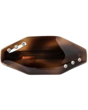 Jennifer Behr Eugenie Crystal-Embellished Barrette - Brown