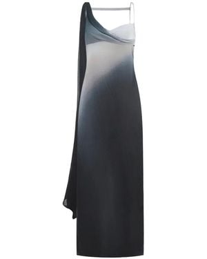 Oude Waag Ribbon-Panelled Printed Maxi Dress - White