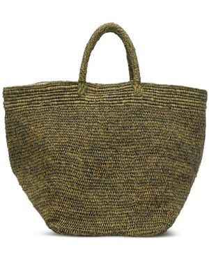 IBELIV Vanille Raffia Tote Bag - Green