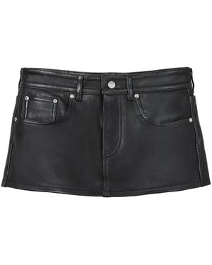 Marc Jacobs The Leather Shorts - Black