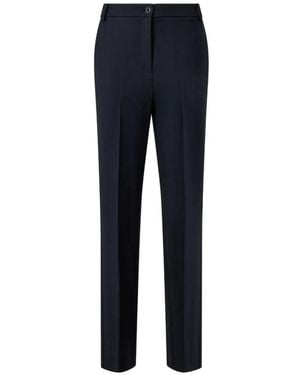 Pinko Stretch Wool-Blend Cigarette Pants - Blue