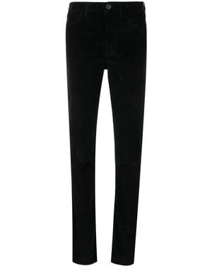 3x1 Ausgeblichene Kaya Split Slim-Fit-Hose - Schwarz