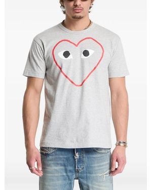 COMME DES GARÇONS PLAY Play Heart-Print T-Shirt - Gray
