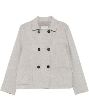 Antonelli Double-Breasted Prince Of Wales Check Jacket - White