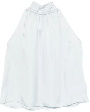 Anine Bing Collared Sleeveless Top - White