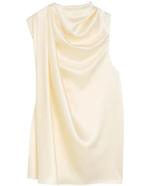 Heirlome Kate Draped Satin Blouse - White