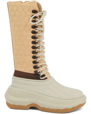 KENZO X Hunter Quilted-Pattern Boots - White
