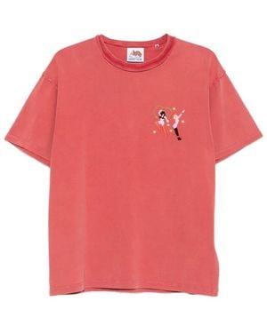 Carne Bollente Embroidered-Detail T-Shirt - Pink