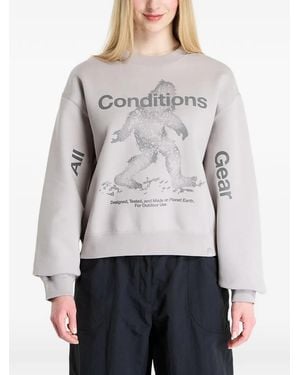 Nike Sudadera Con Estampado Gráfico - Gris