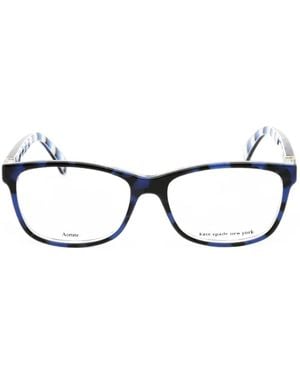 Kate Spade Calley Rectangle-Frame Glasses - Blue