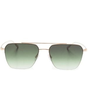 Barton Perreira Titanium Rectangle Sunglasses - Green