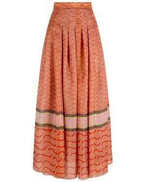 Giorgio Armani Jupe Longue À Rayures - Orange