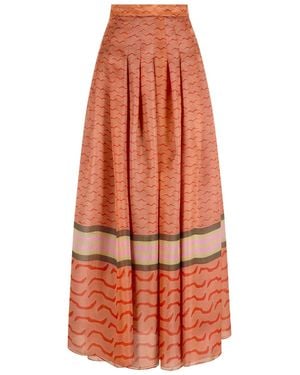 Giorgio Armani Jupe Longue À Rayures - Orange