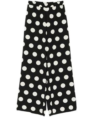 Junya Watanabe Polka-Dot Wide-Leg Pants - White