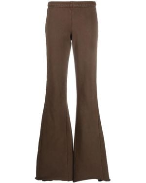 Entire studios Washed-Effect Flared Trousers - Brown