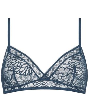 Eres Sujetador Triangular Vestiges Con Encaje Floral - Azul