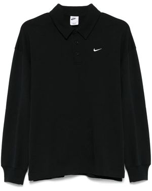 Nike Langärmeliges Poloshirt - Schwarz