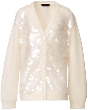 Fabiana Filippi V Neck Cardigan - Natural
