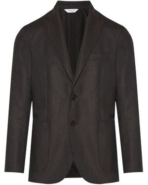Boglioli Notched Lapel Pocket Jacket - Black